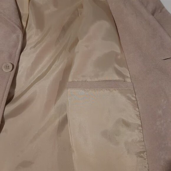 MOSA mens XXL jacket soft material casual or evening wear tan beige color nice - Picture 4 of 7